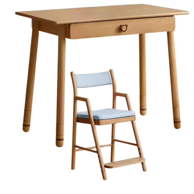 Beech, Oak Solid Wood Children's Study Table