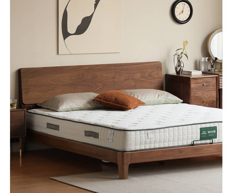 North American Black Walnut, Oak, Catalpa Solid Wood Modern Minimalist Bed