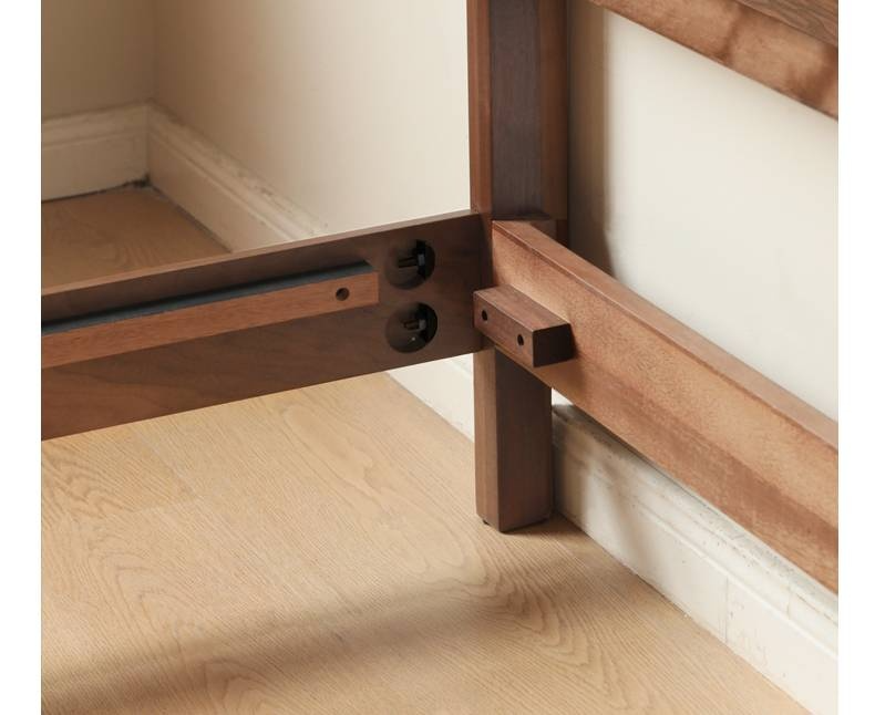 North American Black Walnut, Oak, Catalpa Solid Wood Modern Minimalist Bed