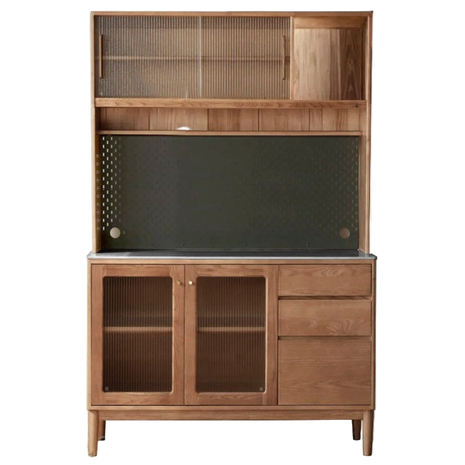 Ash Solid Wood Rock Board Dining Sideboard