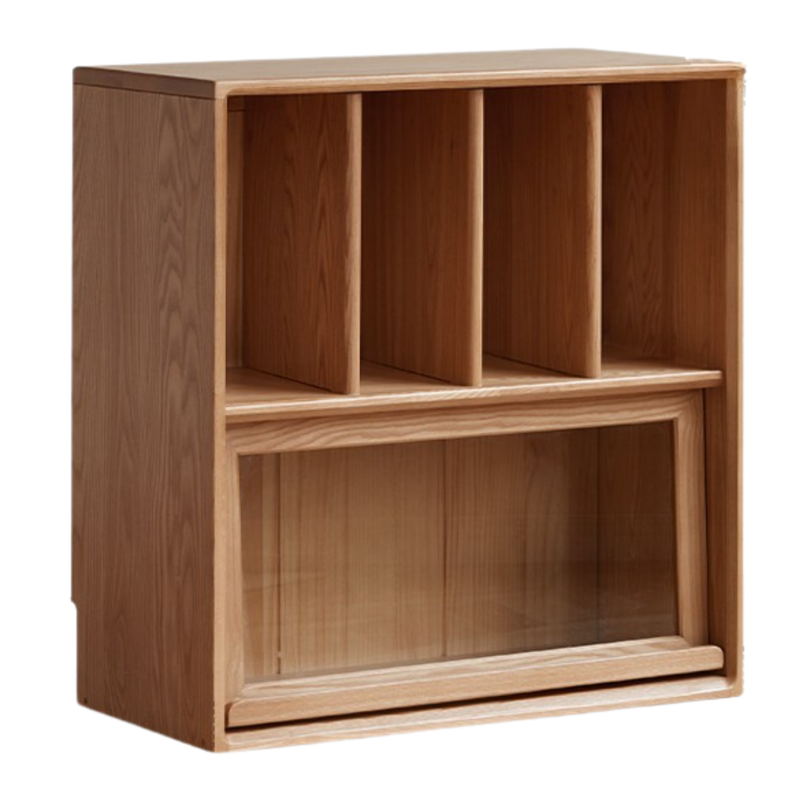 Ash, White Ash, Oak Solid Wood Combination Module Bookcase))