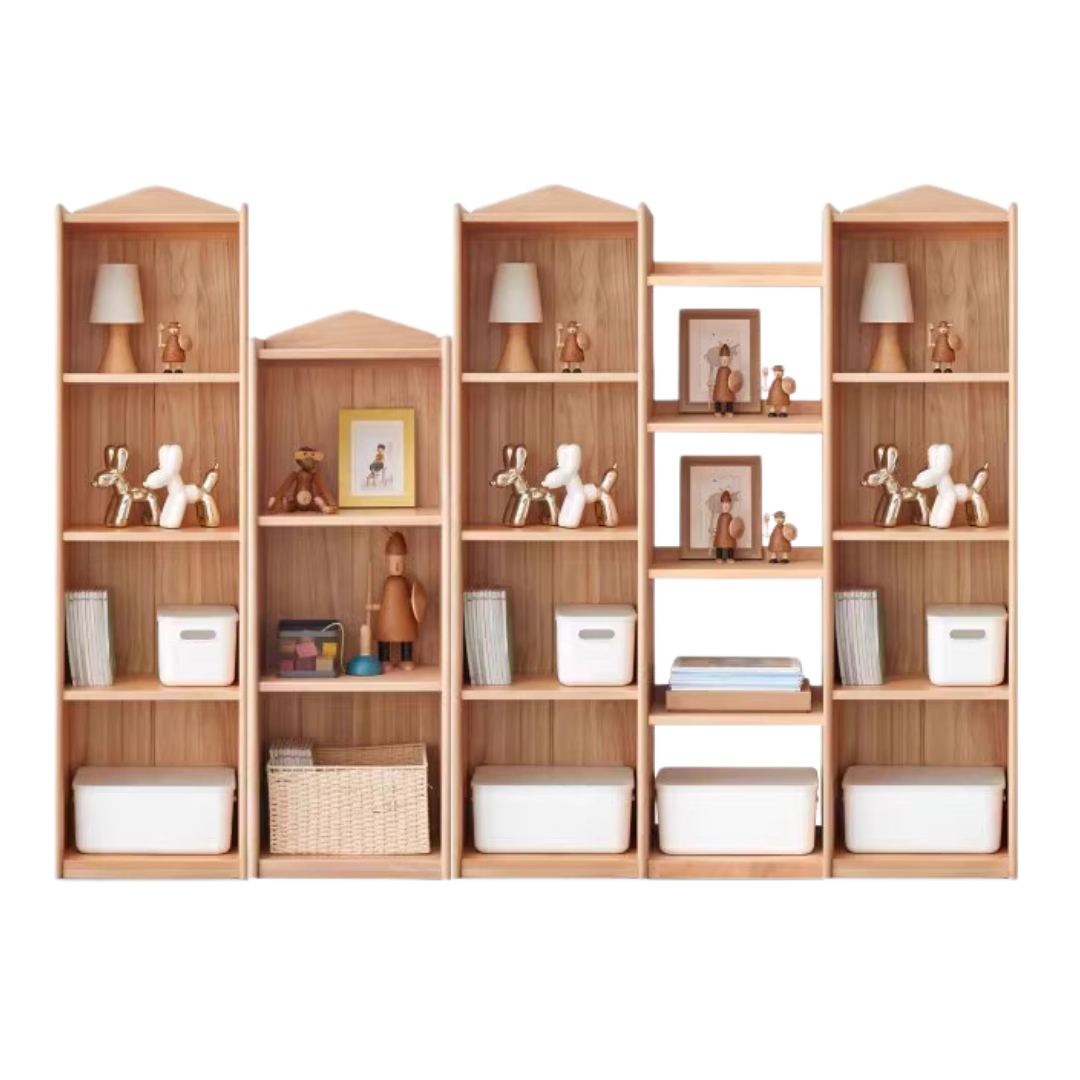 Beech solid wood combination Bookshelf, Cabinet