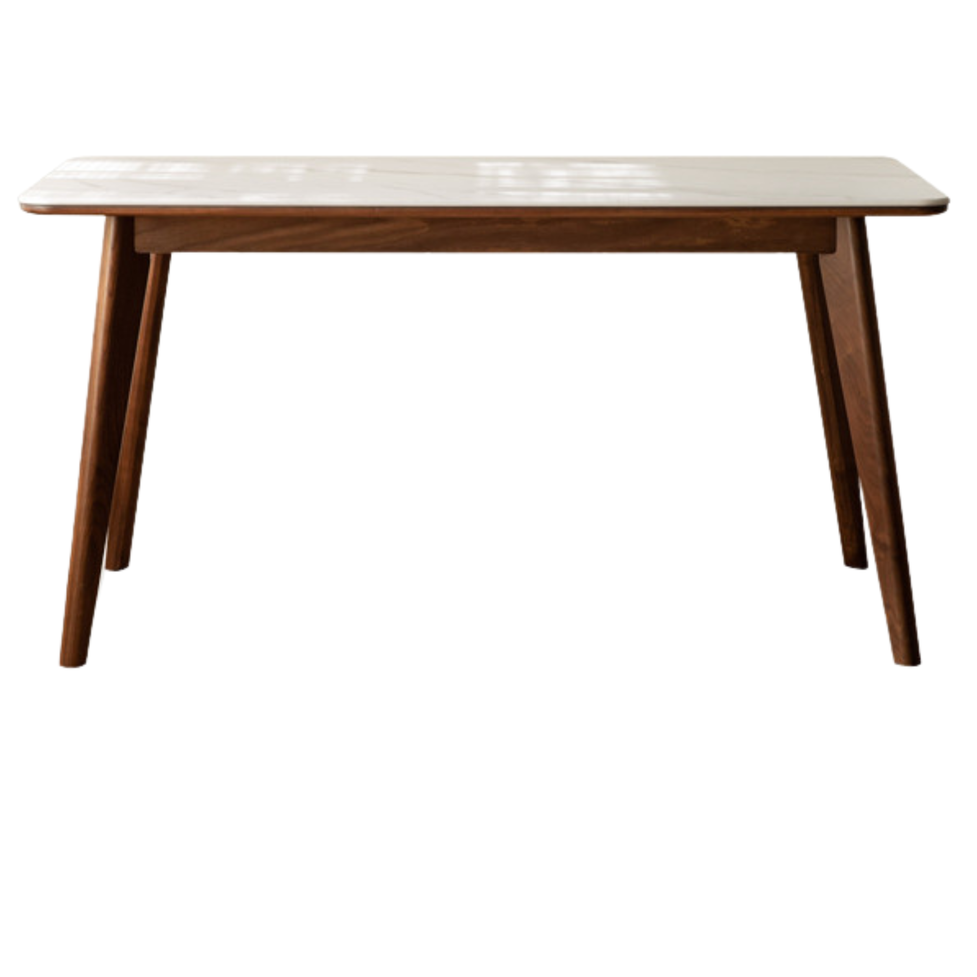 Black walnut solid wood rock plate dining table