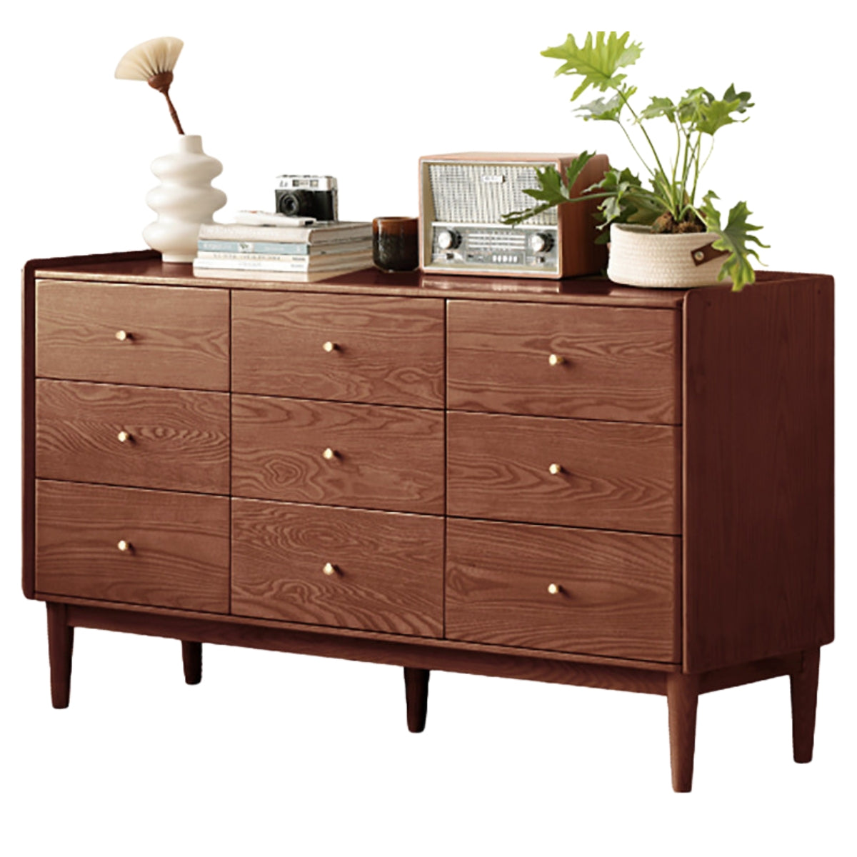 Ash Solid Wooden chest of drawers Cabinet)