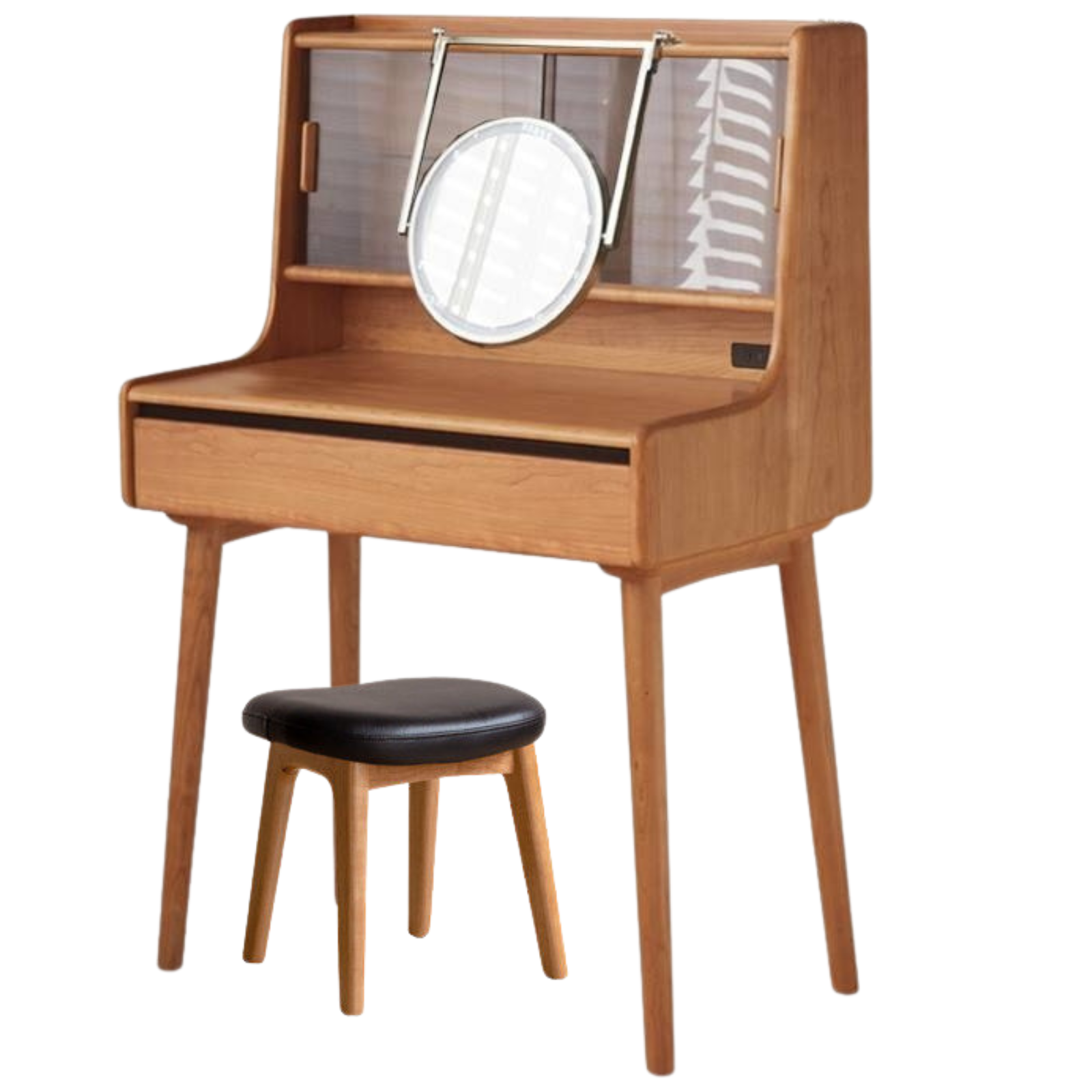 Cherry Solid Wood Multifunctional Vanity Table