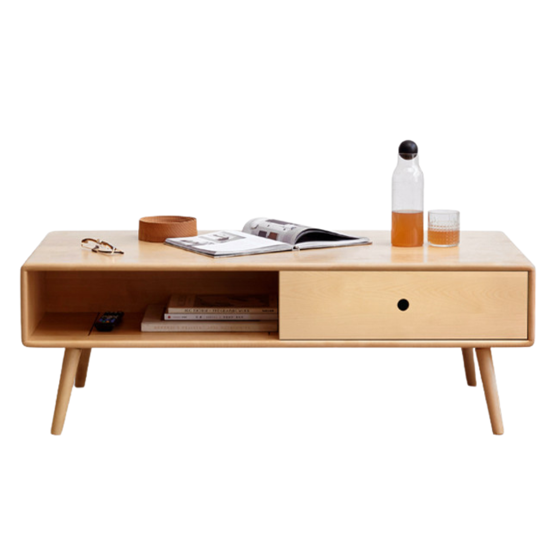 Beech solid wood coffee table Nordic simple-