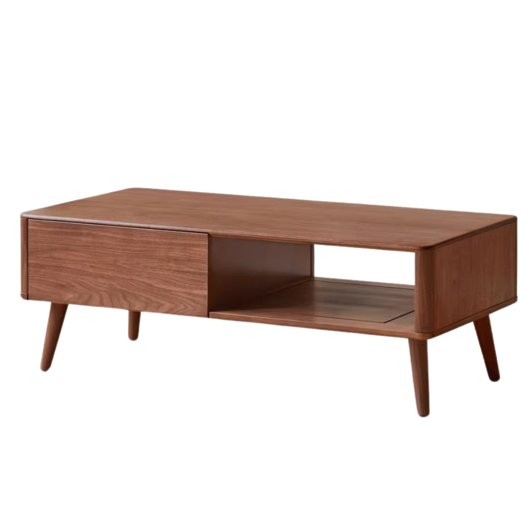 Black walnut Solid wood slate coffee table modern -