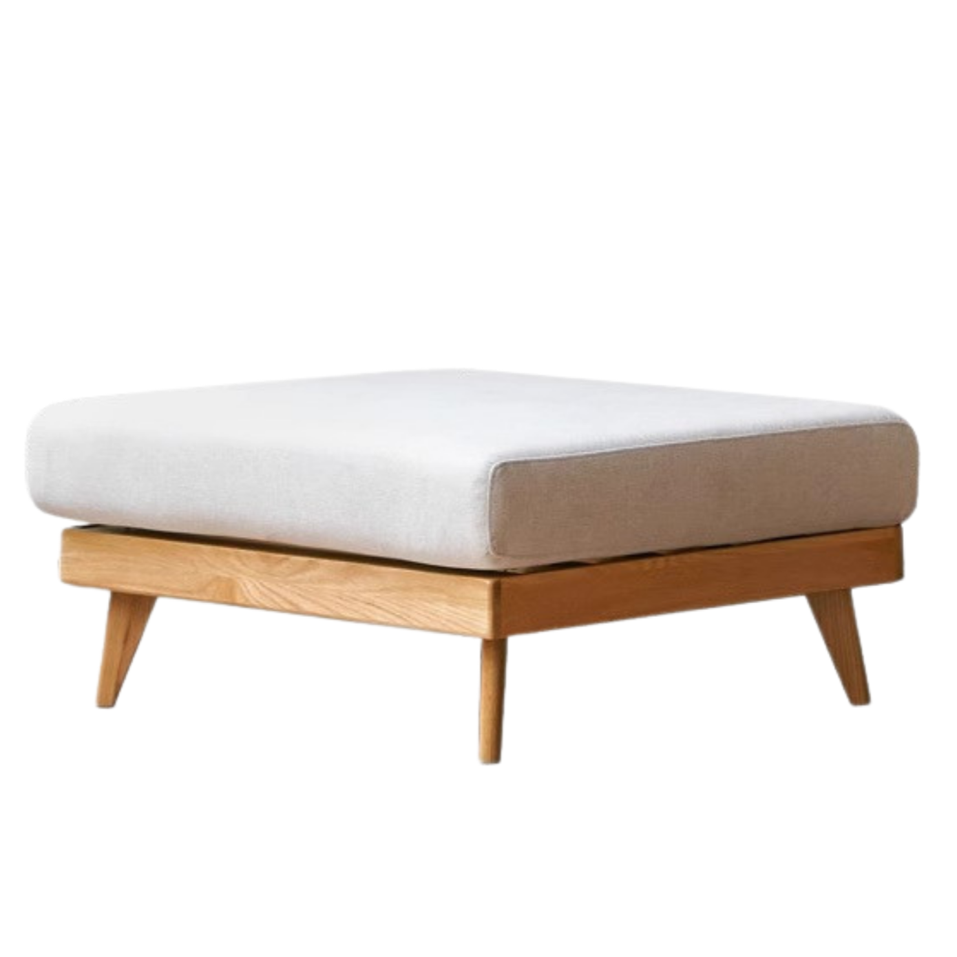 Black Walnut, Oak, Ash, Poplar Solid Wood Footstool Small Fabric Stool