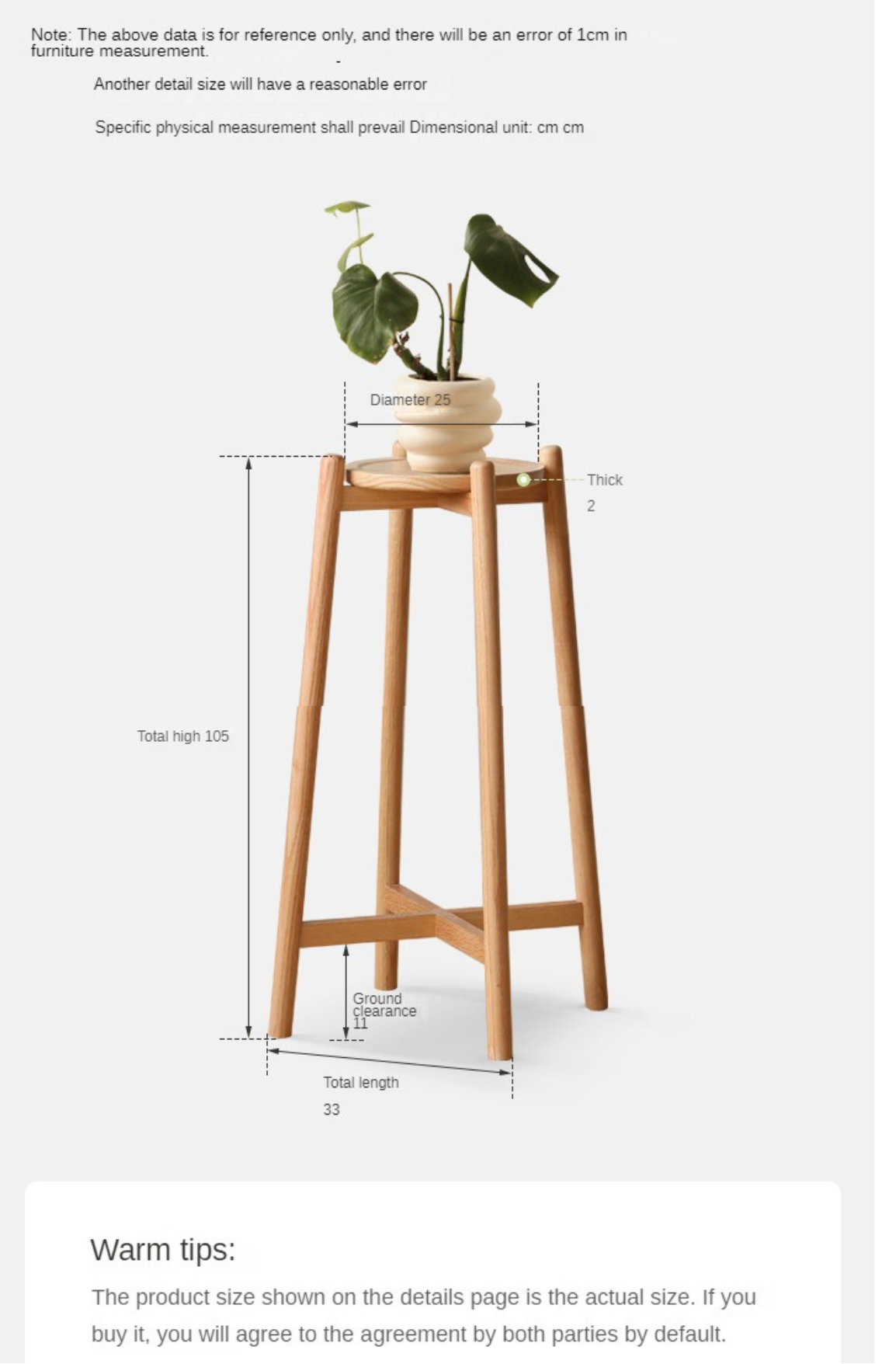 Oak Solid Wood Flower Rack Storage Rack