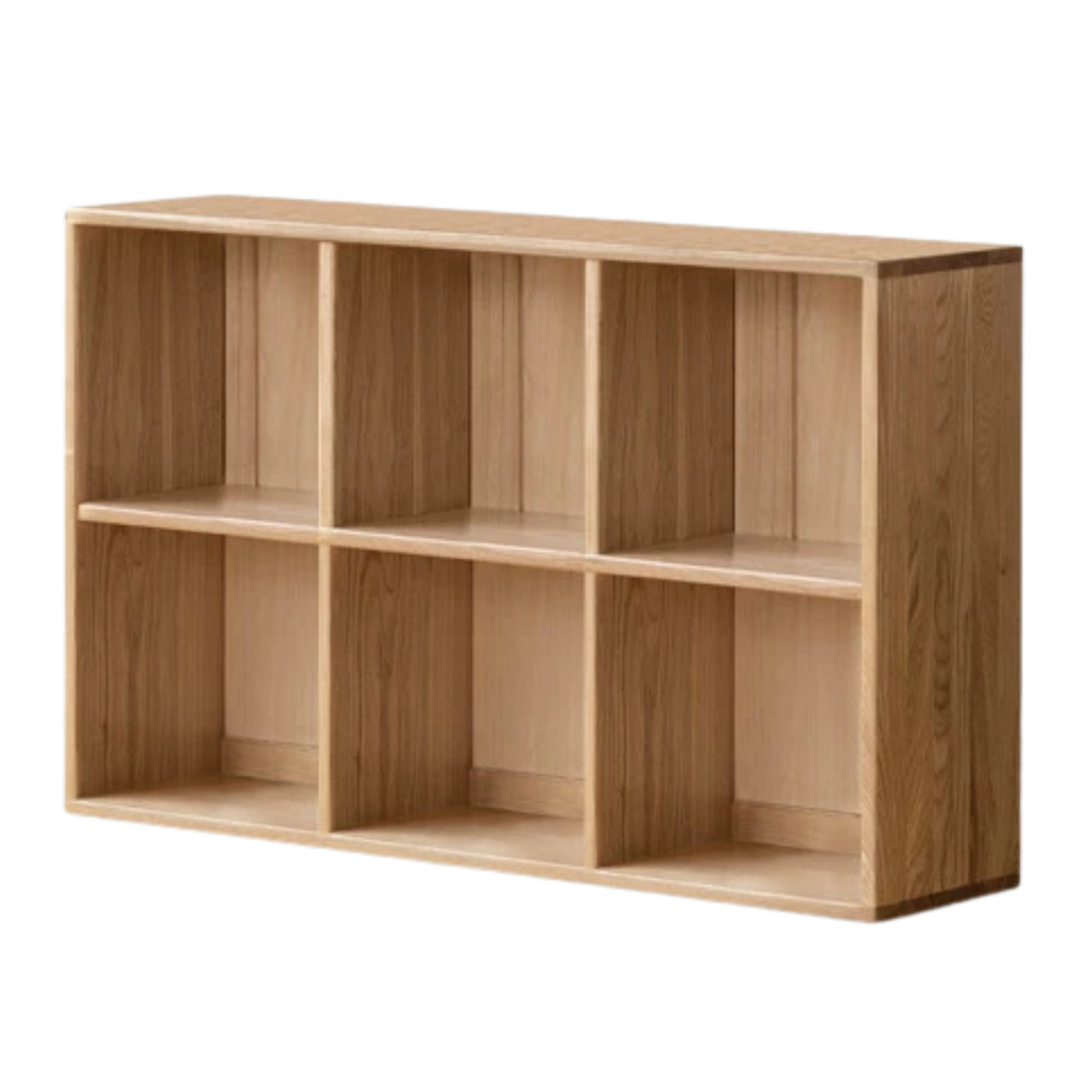 Ash Solid Wood Modern Grid Bookcase