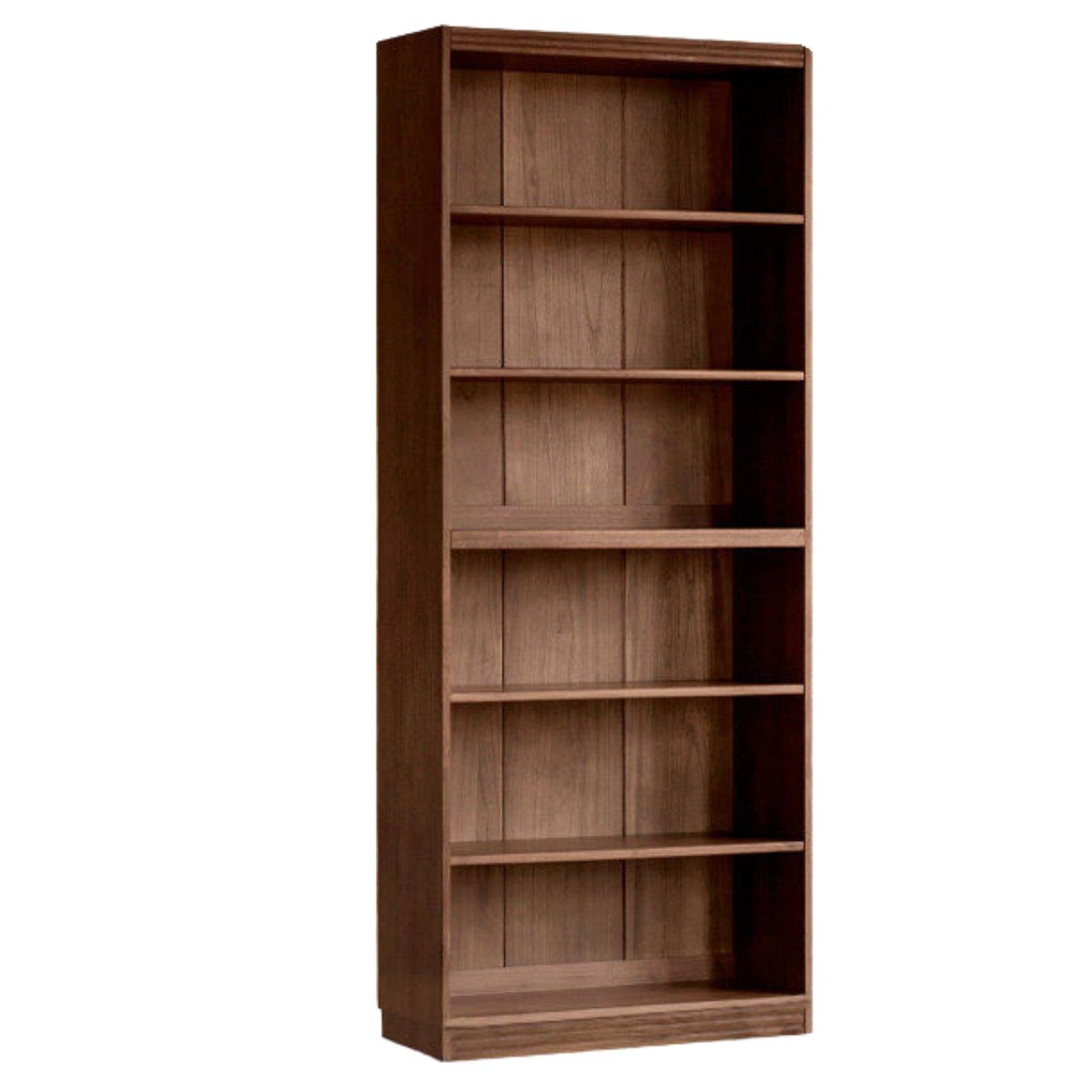 Solid Longan Hardwood, Ash Solid Wood Bookcase with Floor-to-Deck and Wall-Mounted Display Cabinet