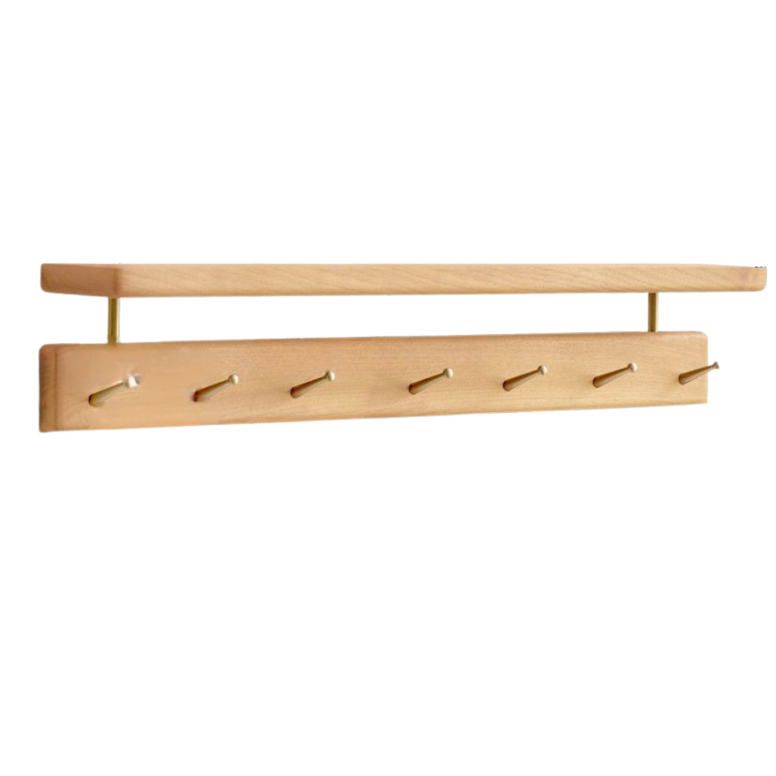 Black Walnut, Beech Solid Wood Wall Shelf