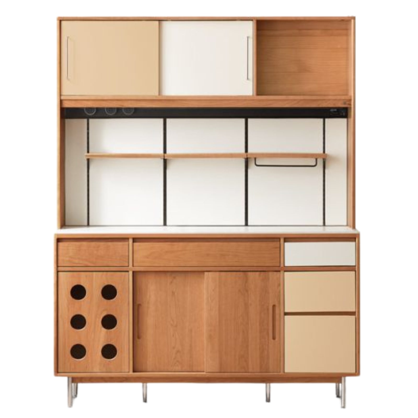 Cherry Solid Wood Medieval Style Retro Sideboard