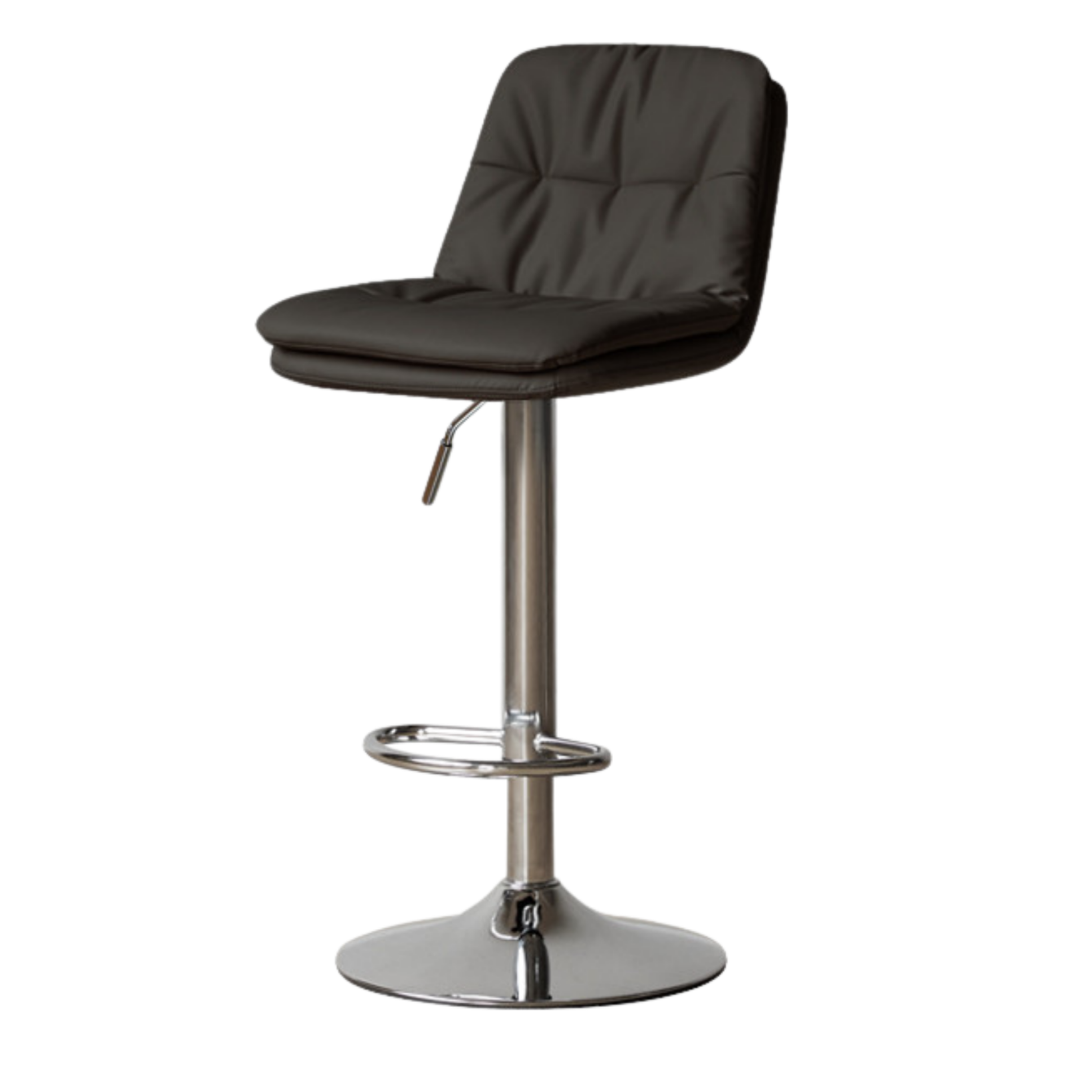 Organic Leather Modern Bar Chair