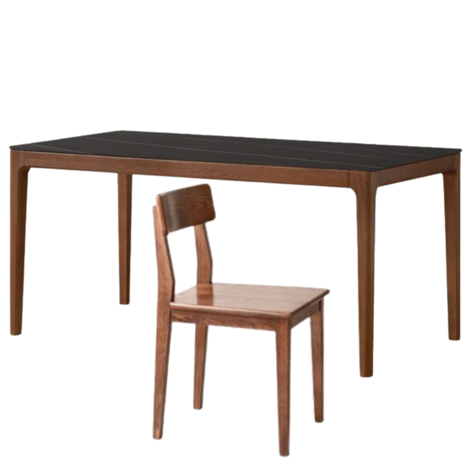 Oak Solid Wood Modern Minimalist Rock Plate Dining Table