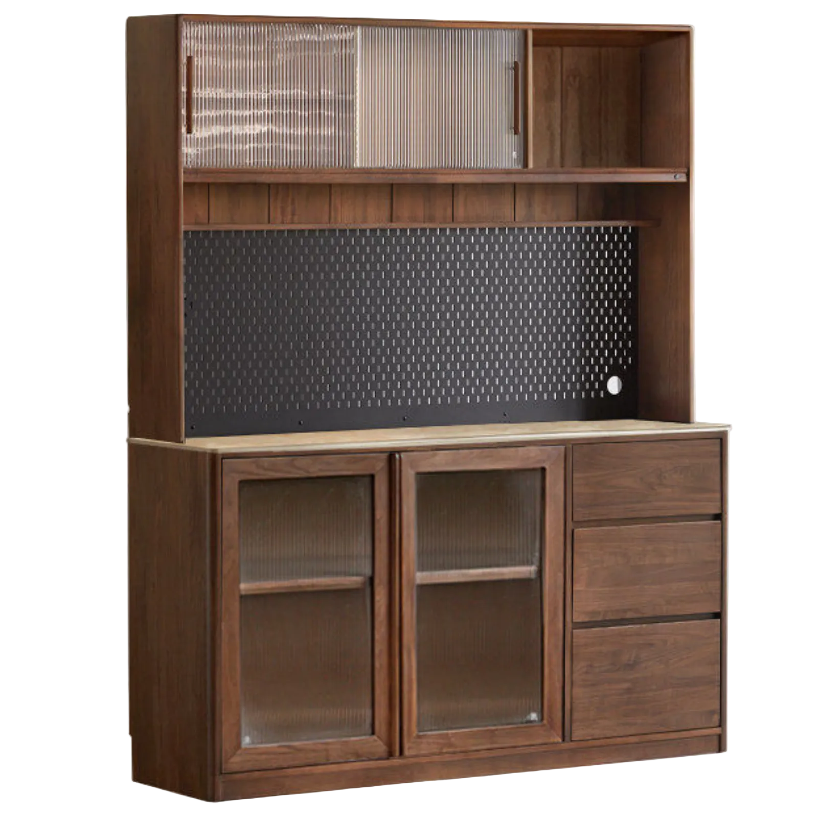 Black Walnut Solid Wood Sideboard Hole Storage