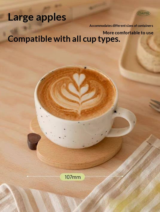 Black Walnut, Beech Solid Wood Creative Apple Shaped Coaster