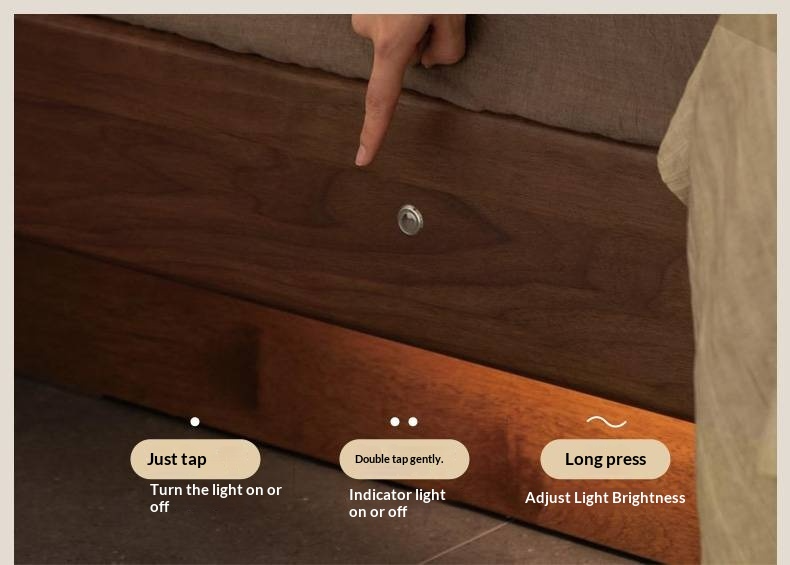 Black Walnut Solid Wood Italian Light Luxury Electric Suspended Box Bed