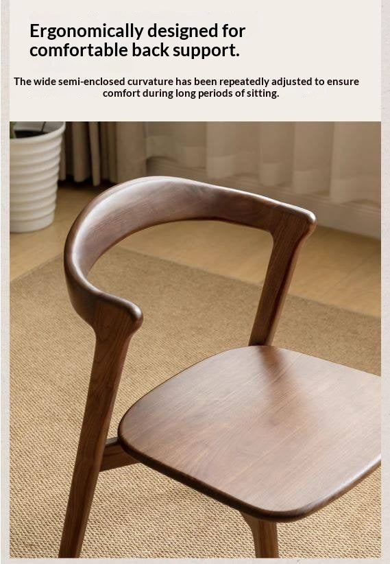 Black Walnut, Ash Solid Wood Dining Chair