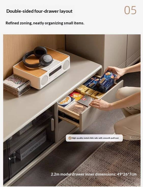 Tulipwood Solid Wood Modern Minimalist Floor Standing TV Stand