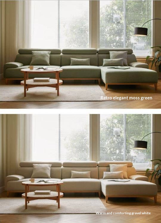 Fabric Clean-Design High-Back Corner Sofa