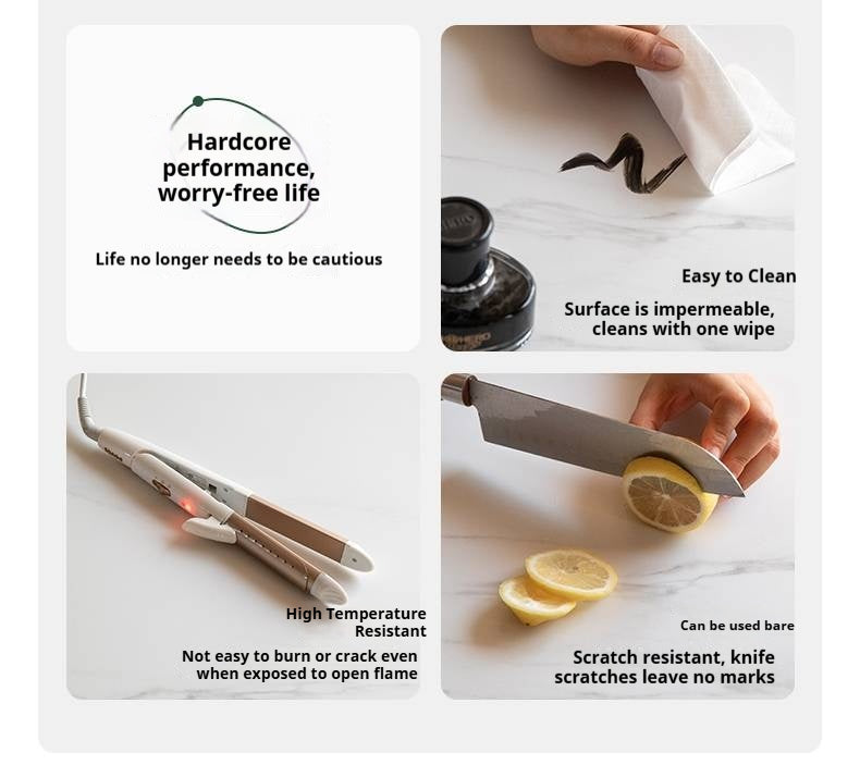 Tulipwood Solid Wood Light Luxury Rock Plate Island Dining Table, Dining Buffet