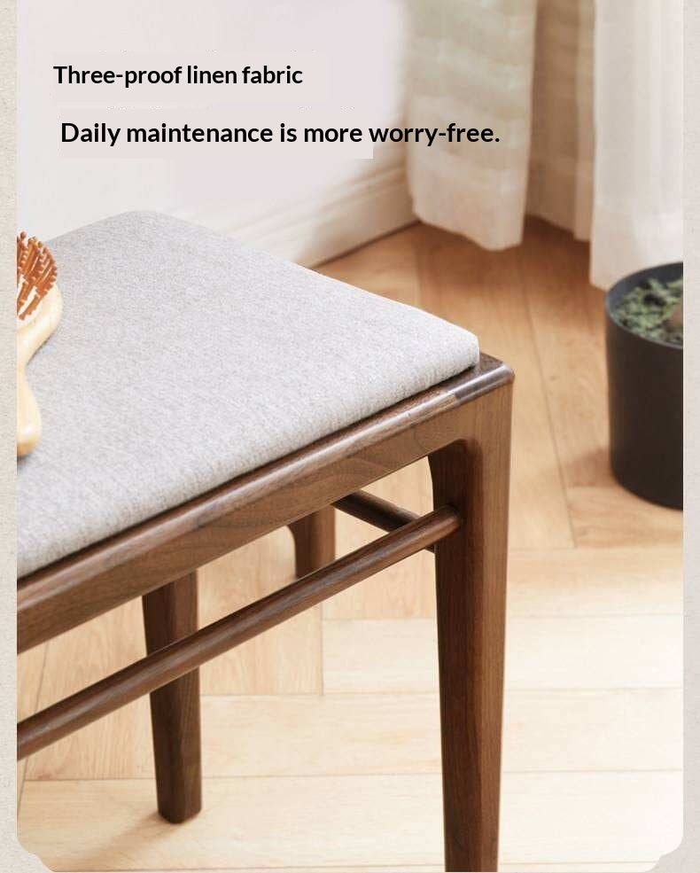 ASh Solid Wood Makeup Stool