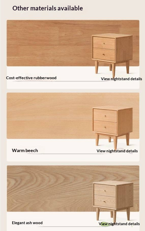 Beech, Oak, Solid RubberWood, Ash solid wood Nightstand