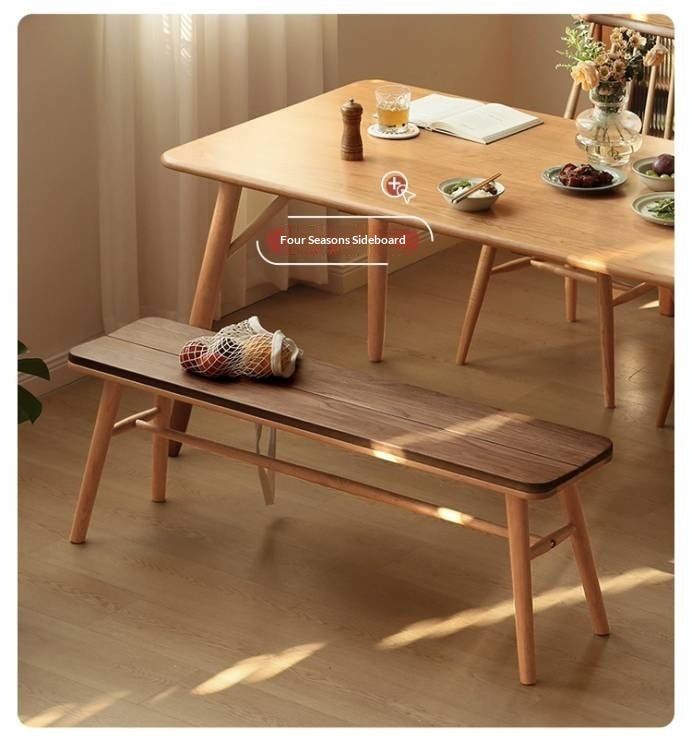 Cherry Solid Wood Long Bench