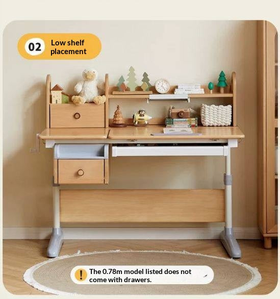 Beech Solid Wood Modern Bookshelf