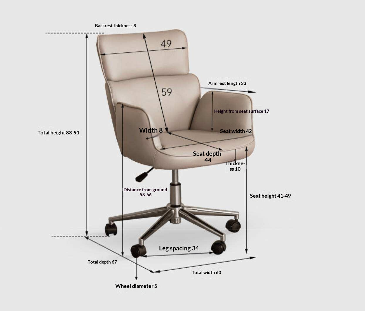Organic Leather Lift Office Chair
