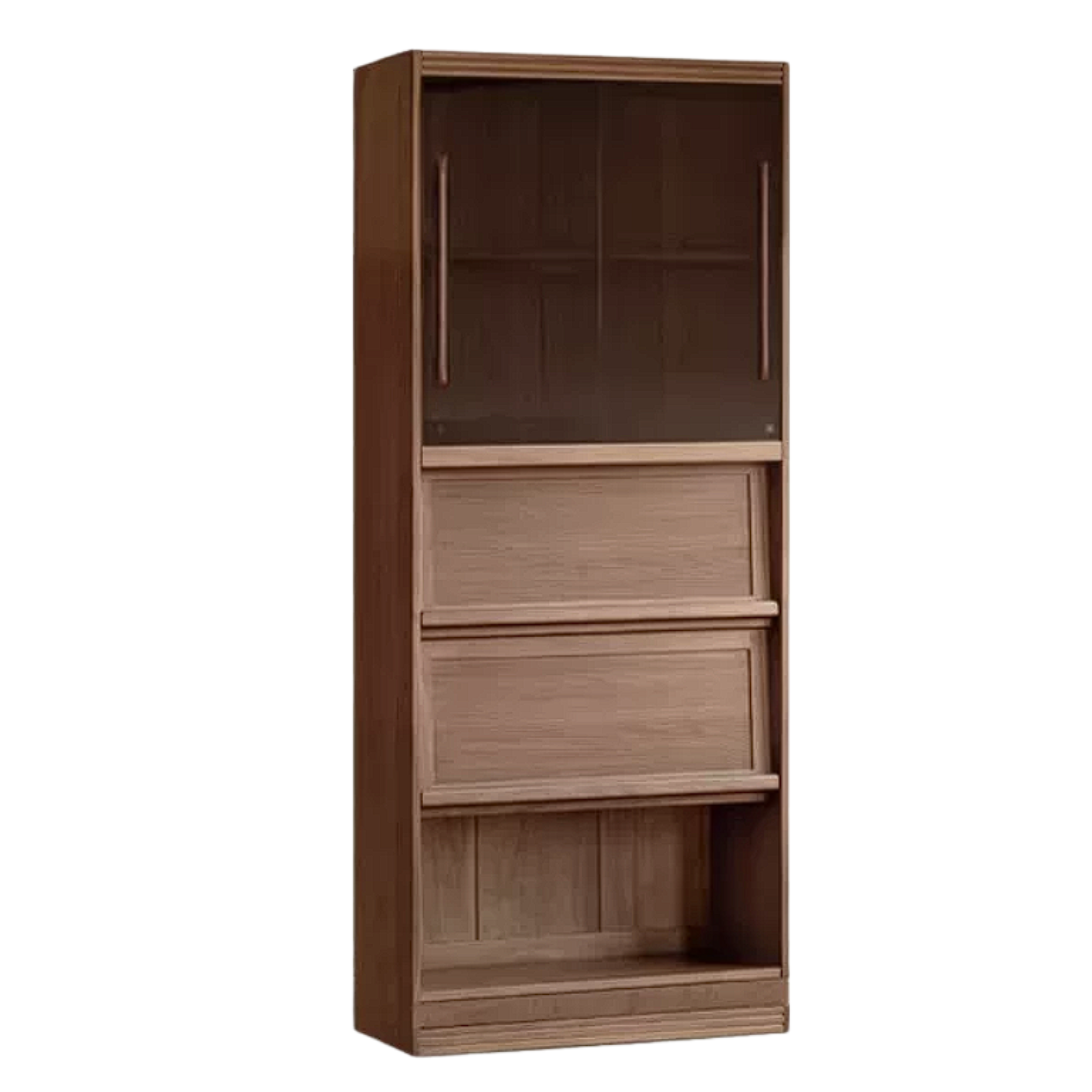 Sandalwood, Oak, Ash Solid Wood Combination Bookcase