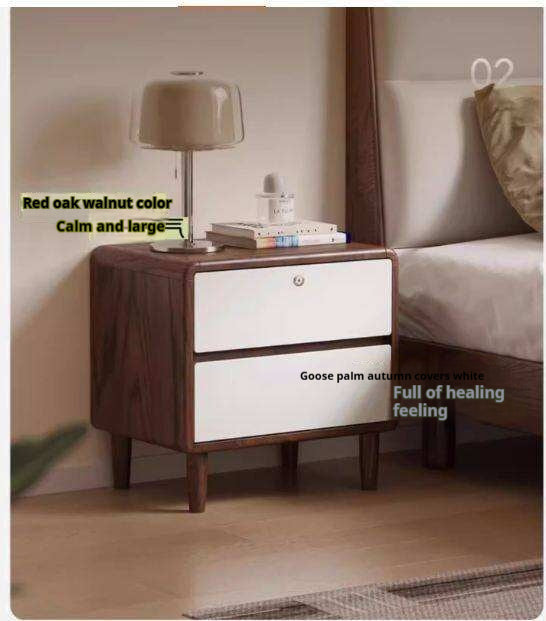 Oak Solid Wood, Solid RubberWood Original Wood Style Nightstand