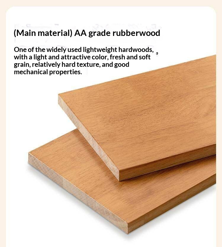 Rubberwood Solid Wood Kids Daybed with Trundle and Safety Guardrails