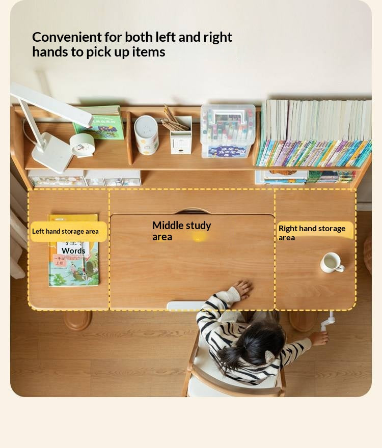 Beech Solid Wood Kids Study Table
