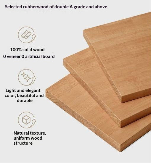 Oak, Ash Solid Wood, Solid RubberWood Light Luxury Side Cabinet