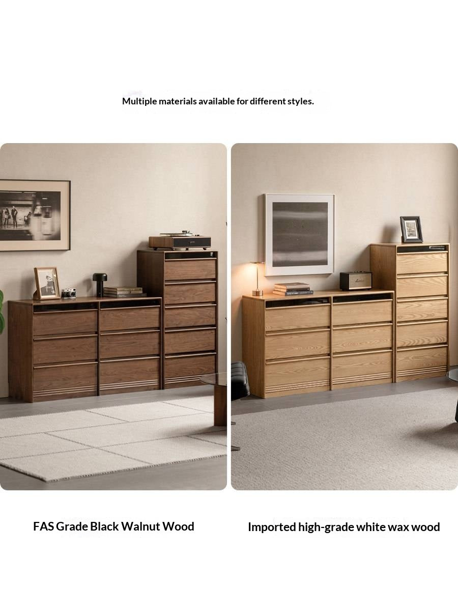 Cherry Solid Wood Nine Drawers Drawer Cabinet.