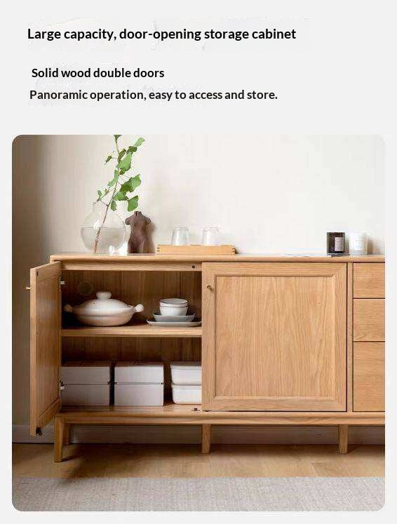 Oak Solid Wood, Solid Rubberwood Classic Sideboard