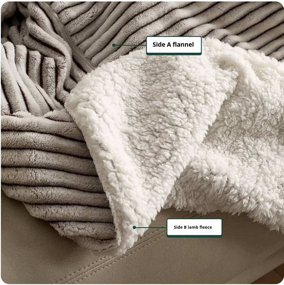 Warm Sheep Pillow Blanket 2-in-1