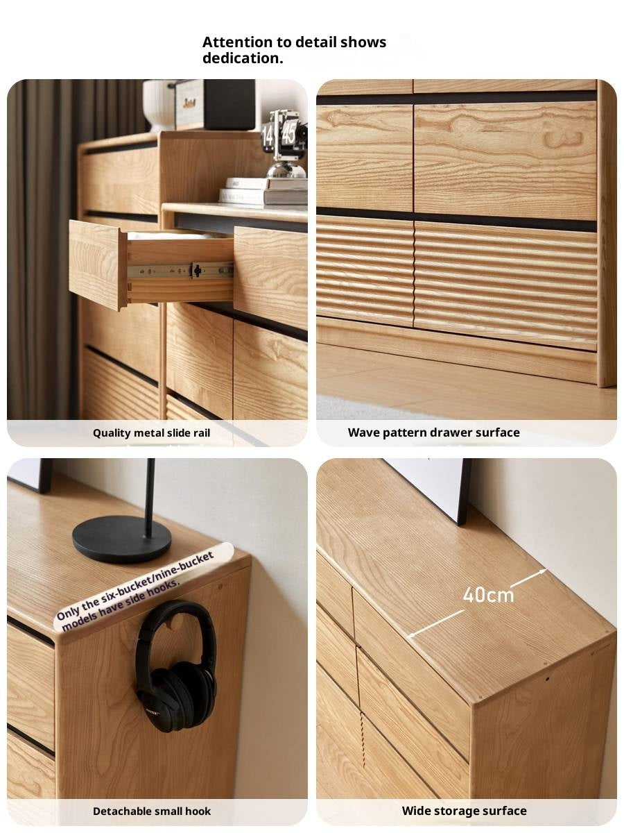 Ash Solid Wood Modern Minimalist Chest Of Drawers