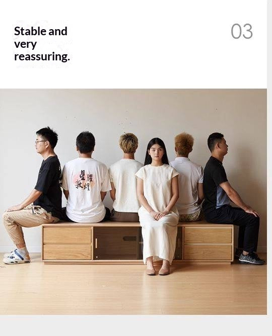 Oak Solid Wood Original Wood Style TV Cabinet