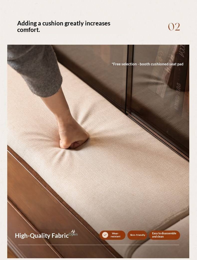 Solid Longan Hardwood, Ash Solid Wood Bookcase with Floor-to-Deck and Wall-Mounted Display Cabinet