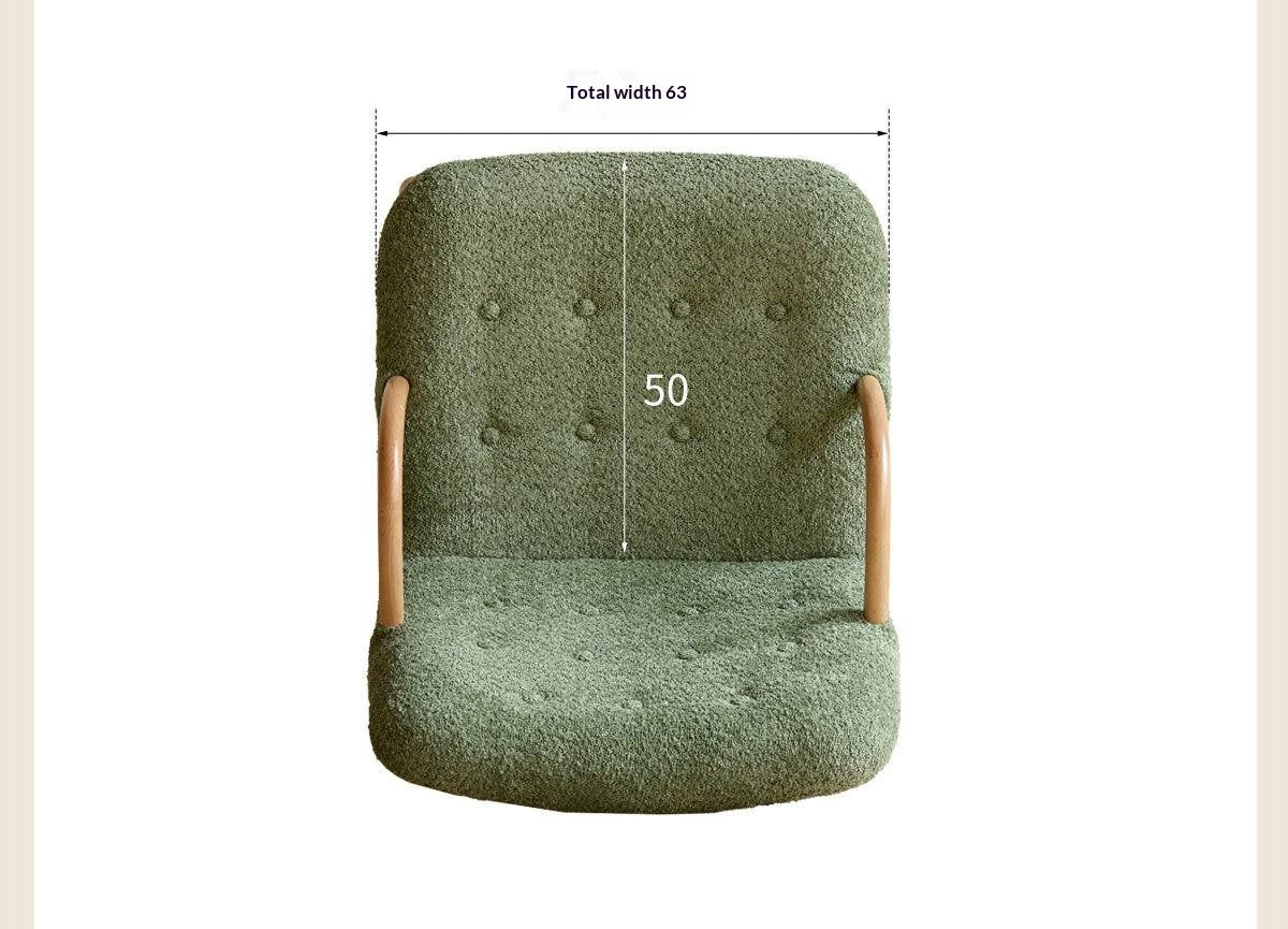 Beech Solid Wood Modern Soft Bouclé Accent Chair