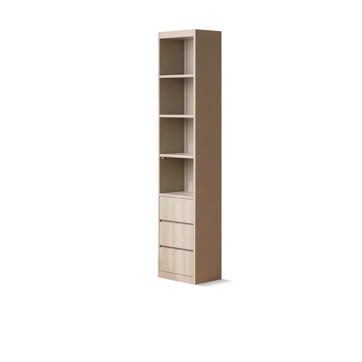 Poplar solid wood bookcase light luxury style<