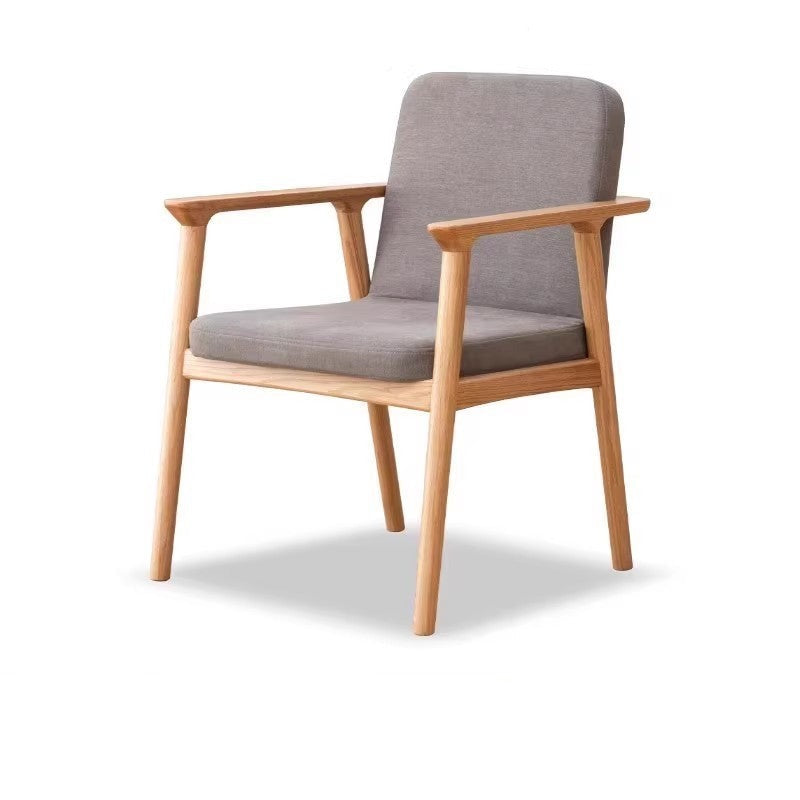 Oak Solid Wood Back Soft Dining Chair