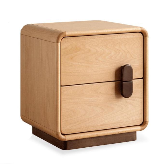 Beech Solid Wood Storage Nightstand