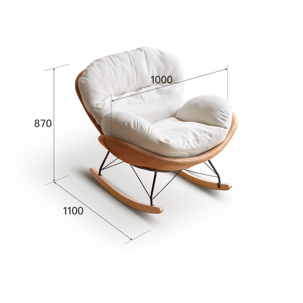Fabric Casual Rocker Chair)