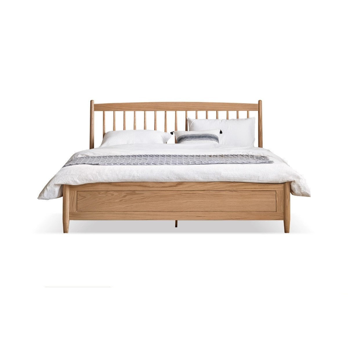 Oak Solid Wood Windsor box Bed _)