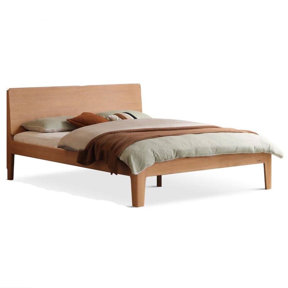 Poplar Solid Wood Modern Large headboard Bed