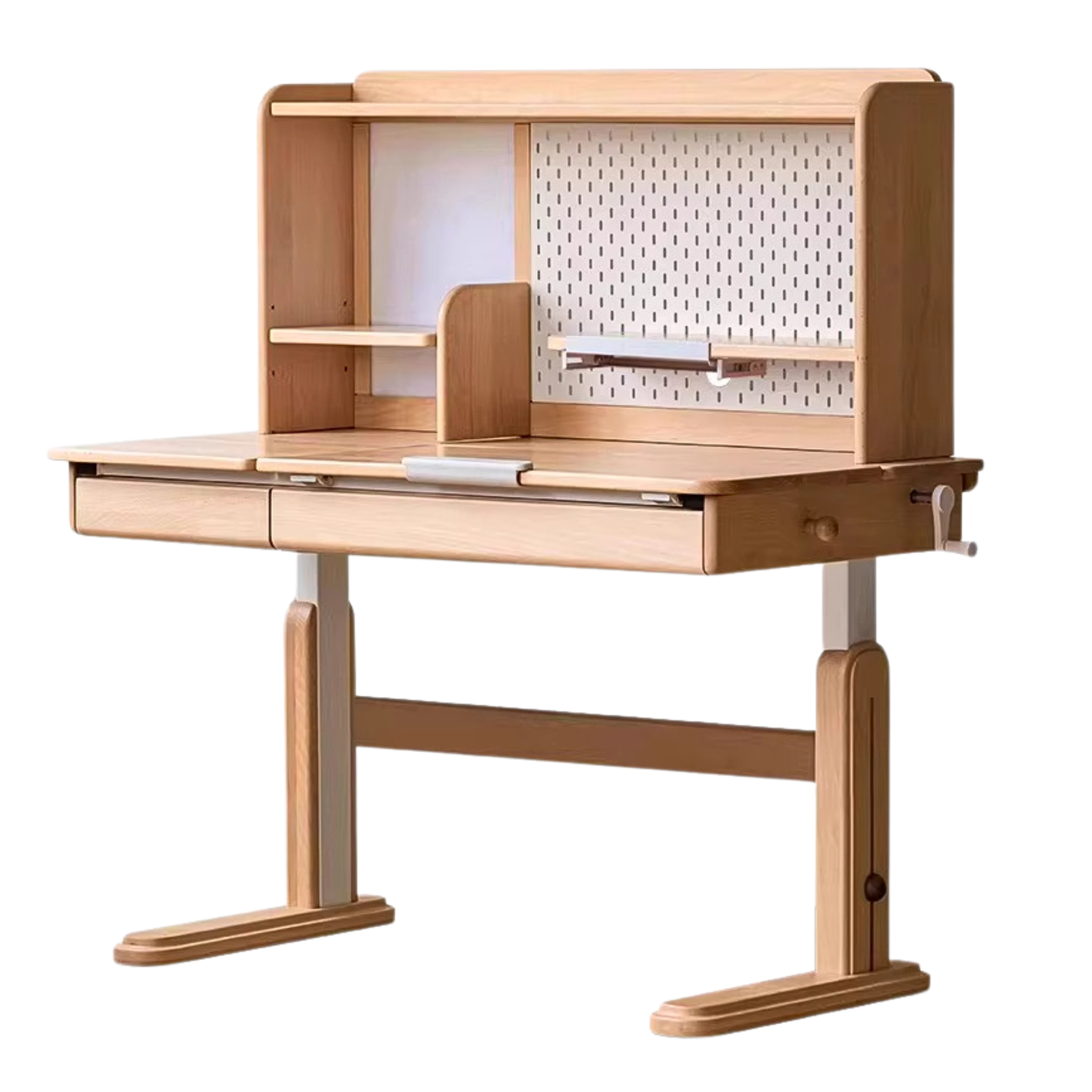 Beech solid wood children's study adaptive desktop, lifting table